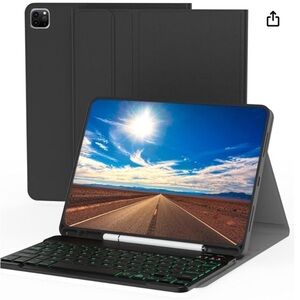 Black IPad Pro 11 Case w/Detachable Keyboard, NEW in BOX